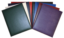 purple, black, blue, green, red, Burgundy and white certificate folders