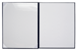 inside view of white moire lining 11 x 14 certificate folder